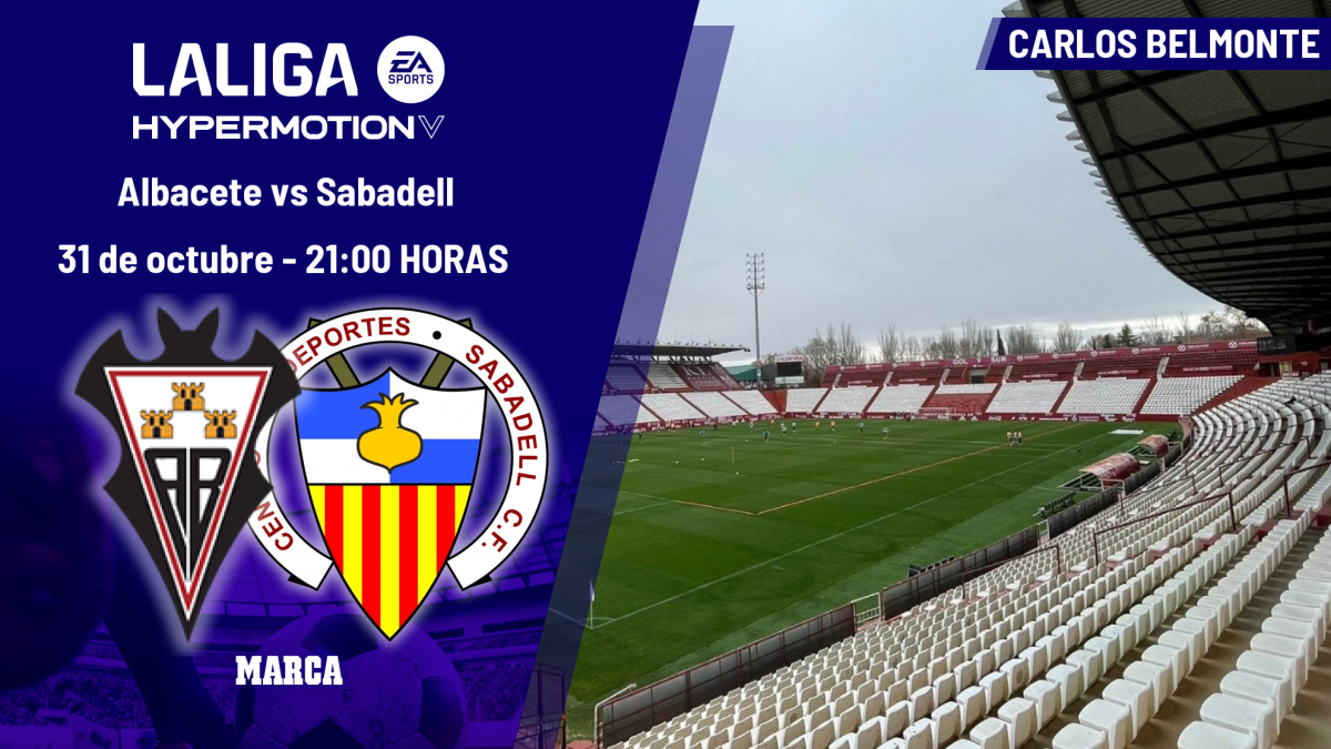 El Albacete busca su segunda victoria consecutiva ante el Sabadell en LaLiga Hypermotion
