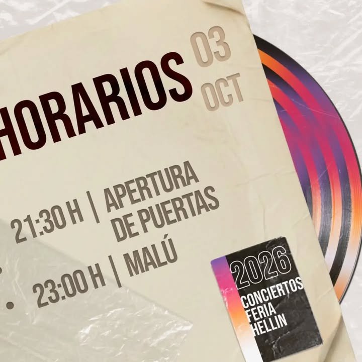 Hellín se volcará con el concierto de Malú en Zona 0 el próximo 3 de octubre