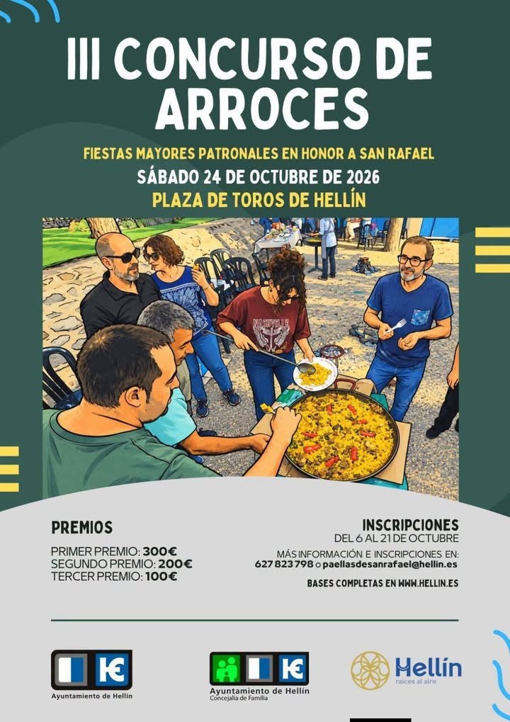Hellín se volcará con la tercera edición del Concurso de Arroces en las Fiestas de San Rafael