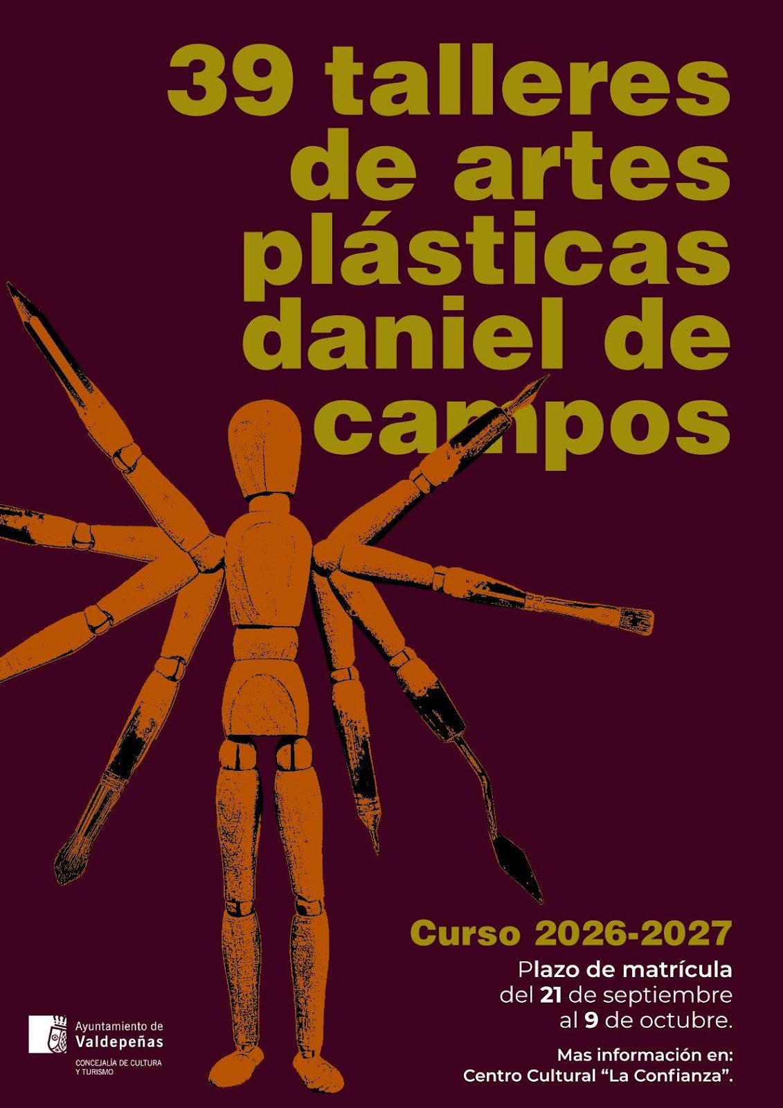 Los Talleres de Artes Plásticas ‘Daniel de Campos’ de Valdepeñas cierran matrícula el 9 de octubre