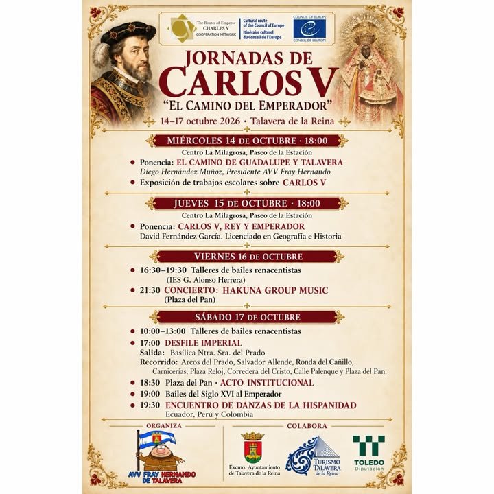 Talavera de la Reina acoge las Jornadas de Carlos V con historia, música y un Desfile Imperial